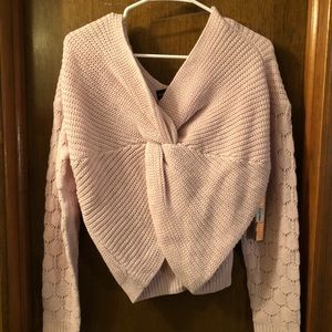 NWT Almost Famous Twist Front Sweater